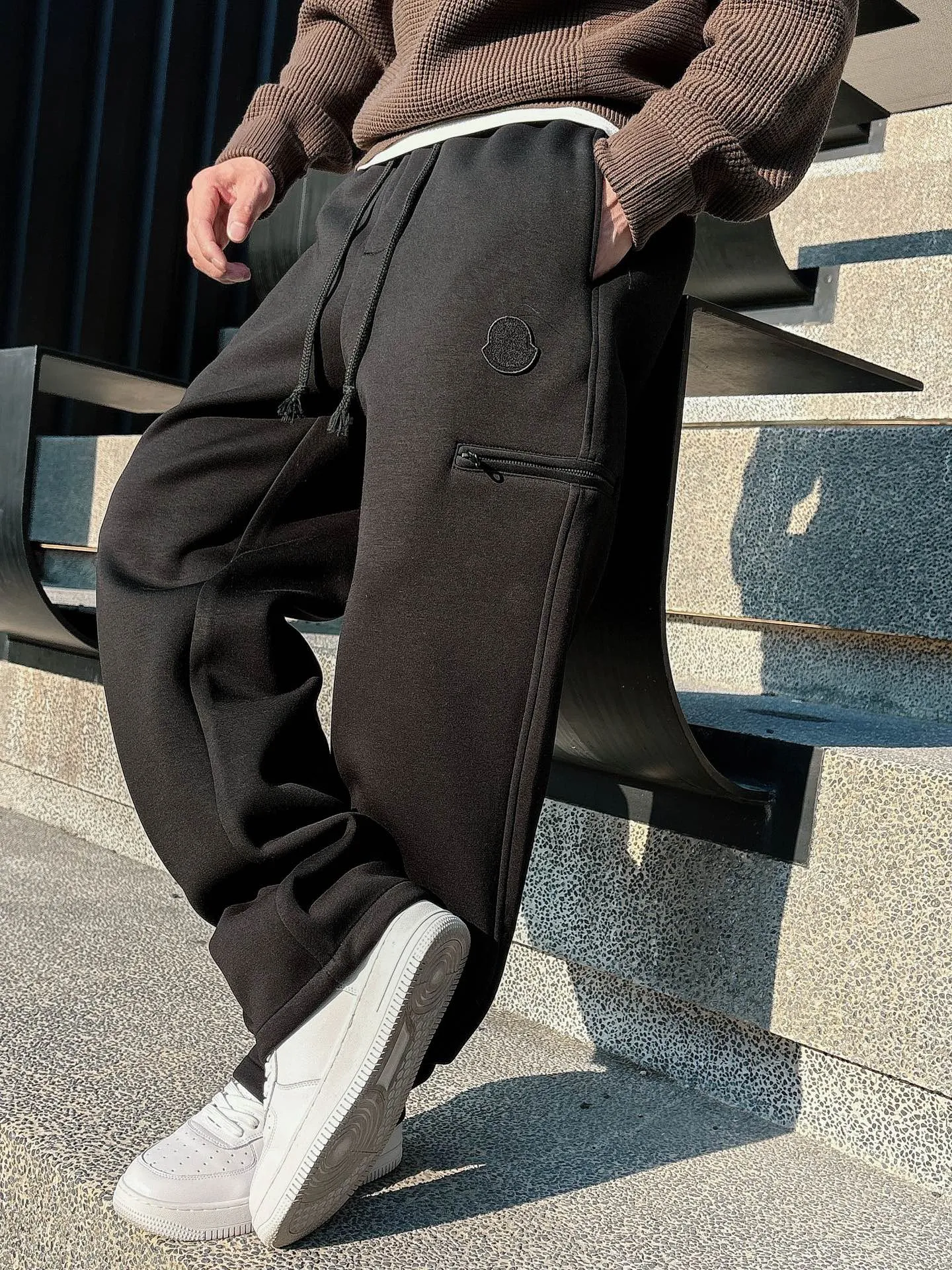 P320 2025 autumn and winter new casual pants 🆕Heavy scimitar pants Color: black and gray Size: M-4XL